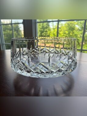 Rogaska Clear Cut Crystal Centerpiece Bowl 8”